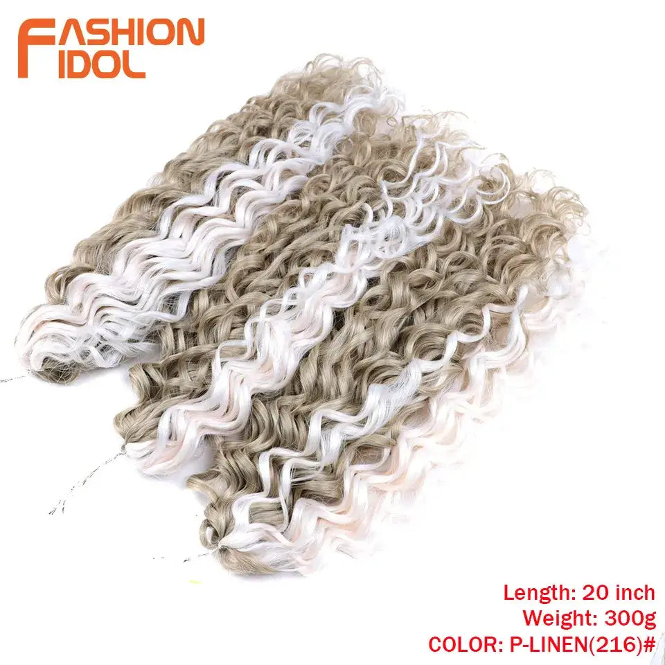 Elevate Your Style with Wavy Twist Crochet Hair Extensions and Wigs - P-LINEN(216) / 20inches-24inches