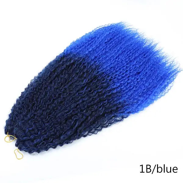 Embrace Individuality with Tomo Crochet Hair Extensions and Styles - 1B Blue / 30inches-76cm / CHINA | 3Packs