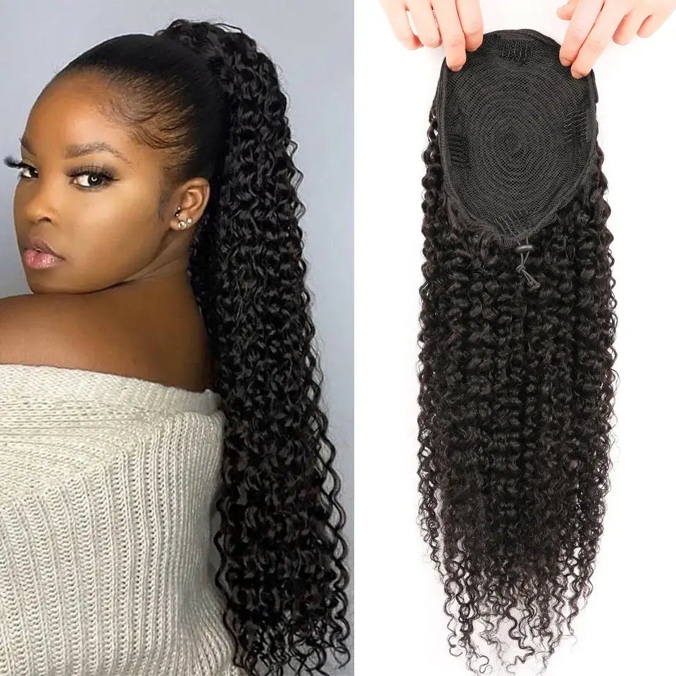 Empower Your Beauty with Aliballad Kinky Curly Drawstring Products - Kinky Curly / 12Inch 100g