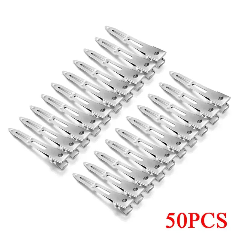 Enhance Your Beauty with Professional Salon Hair Care and Accessories - 50PCS silver 4.5cm