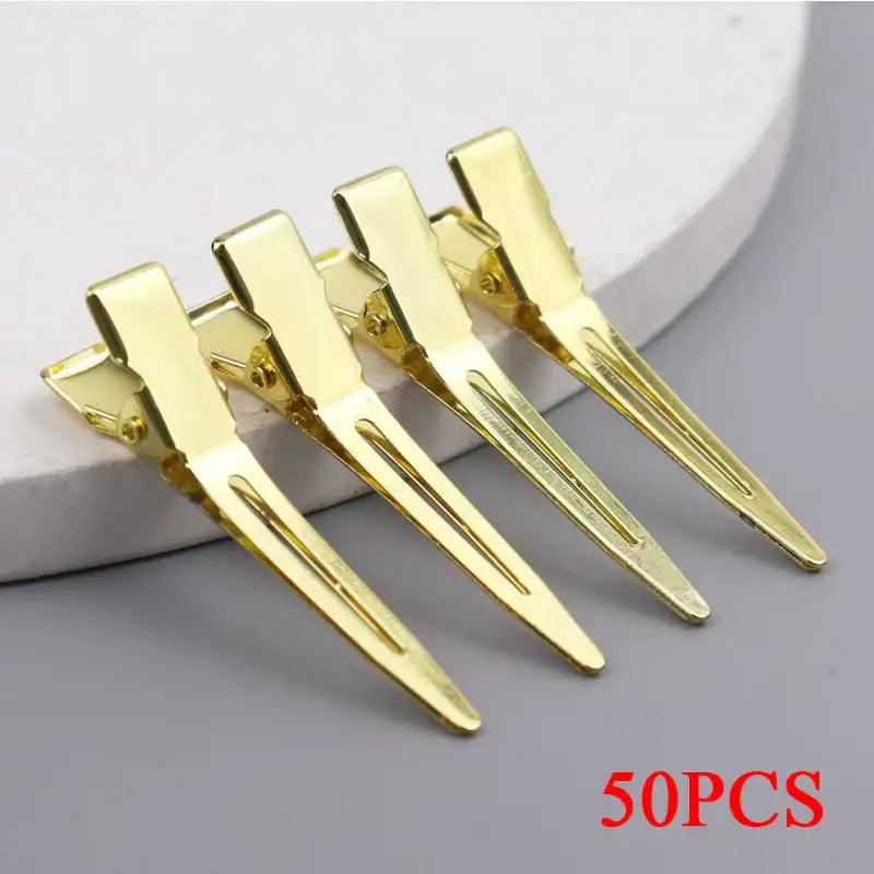 Enhance Your Beauty with Professional Salon Hair Care and Accessories - 50PCS gold 4.5cm