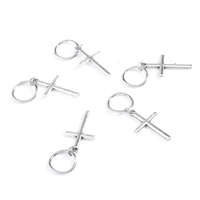 Enhance Your Hair with Our Hair Rings and Care Products Collection - Cross 5Pcs