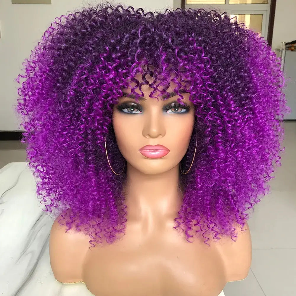 Explore New Arrivals: Curly Afro Wigs and Trendy Fashion Pieces - T1B-YG51F / 16inches