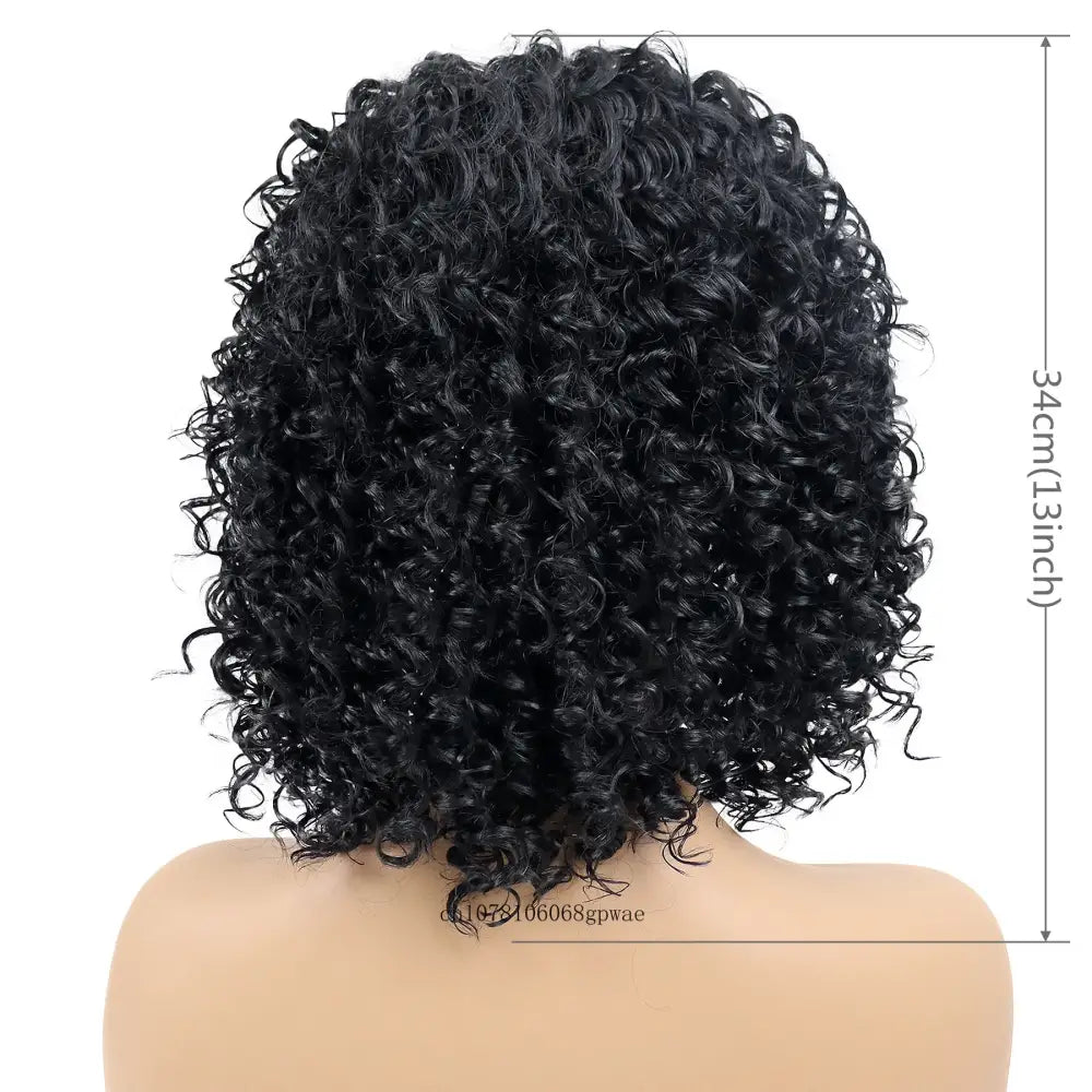 Explore New Arrivals: Fluffy Afro Curly Synthetic Wigs and More - Black