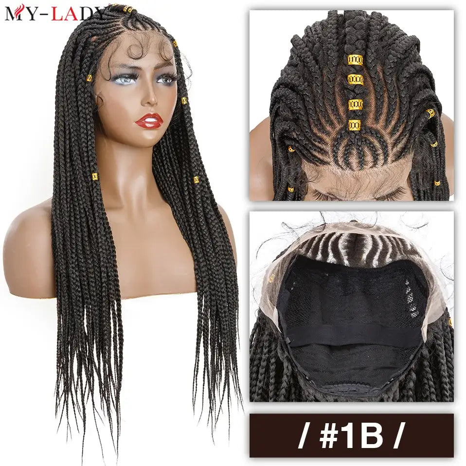 Explore New Arrivals for Box Braided and Braided Lace Wigs - #1B / 26inches / Lace Front