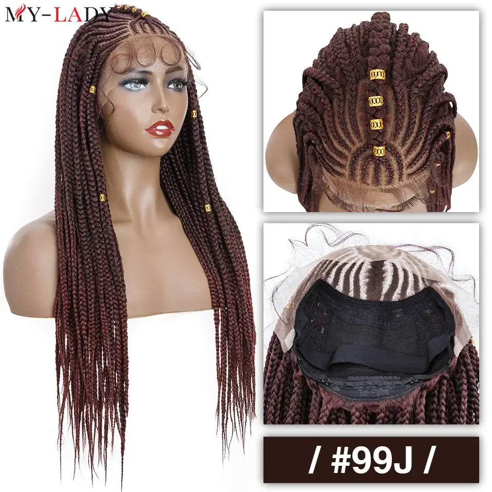 Explore New Arrivals for Box Braided and Braided Lace Wigs - 99J / 26inches / Lace Front