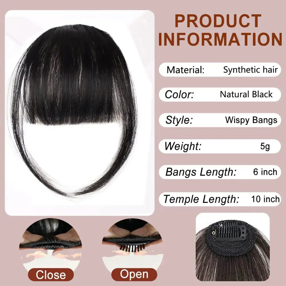 Explore New Arrivals of Brown Synthetic Clip-In Bangs at Queen Afro - Natural Black