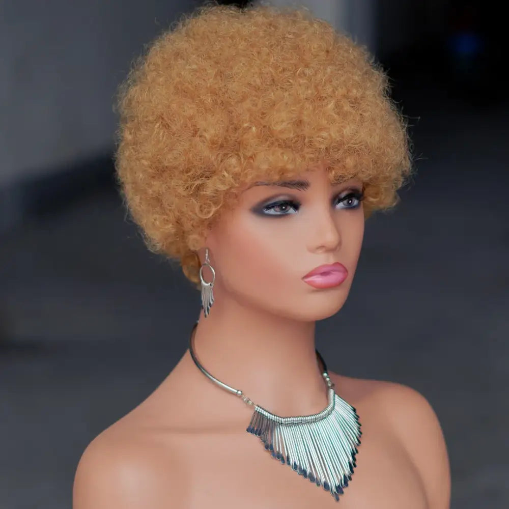 Explore New Arrivals: Short Kinky Curly Wigs at Queen Afro - #27 / Model inches