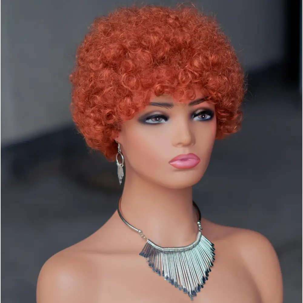 Explore New Arrivals: Short Kinky Curly Wigs at Queen Afro - #350 / Model inches