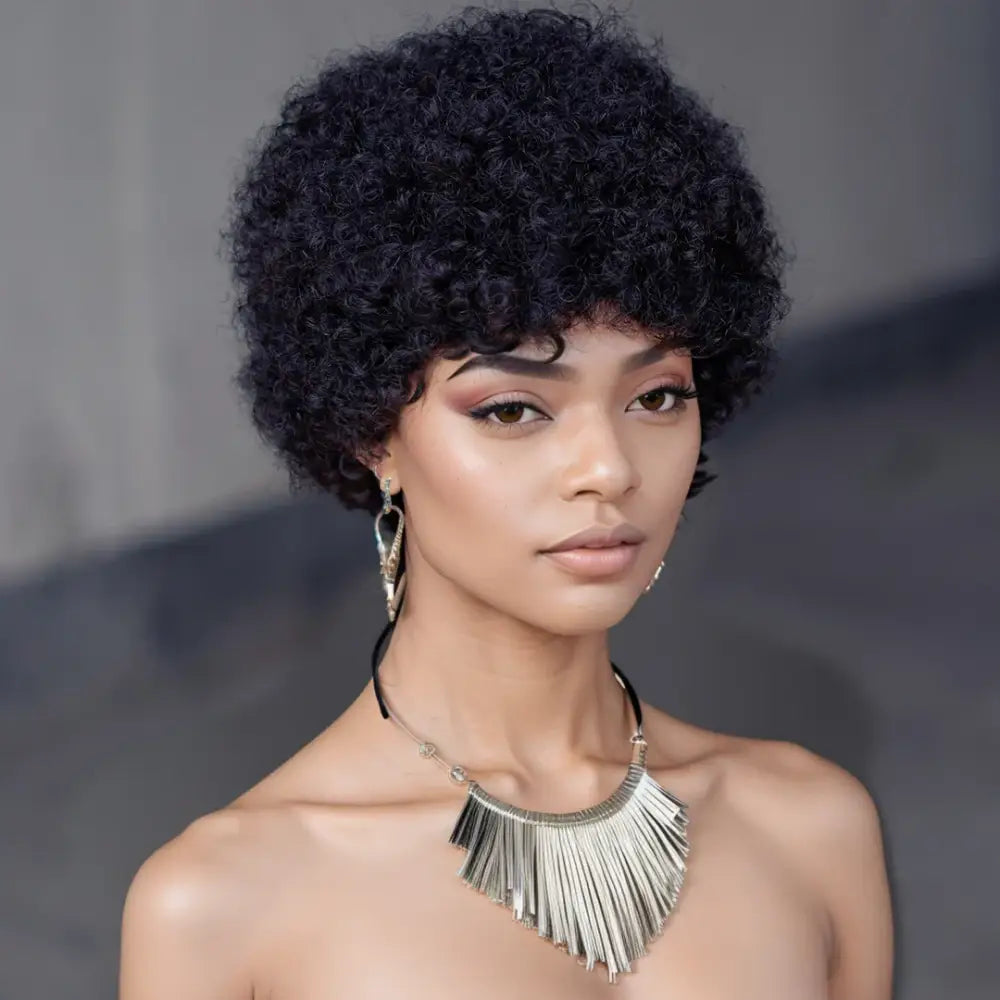 Explore New Arrivals: Short Kinky Curly Wigs at Queen Afro