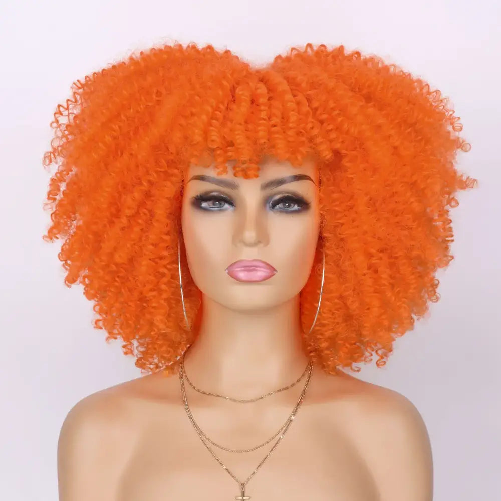 Explore New Arrivals: Tereshar Synthetic Short Curly Wigs and More - Orange / 12INCHES