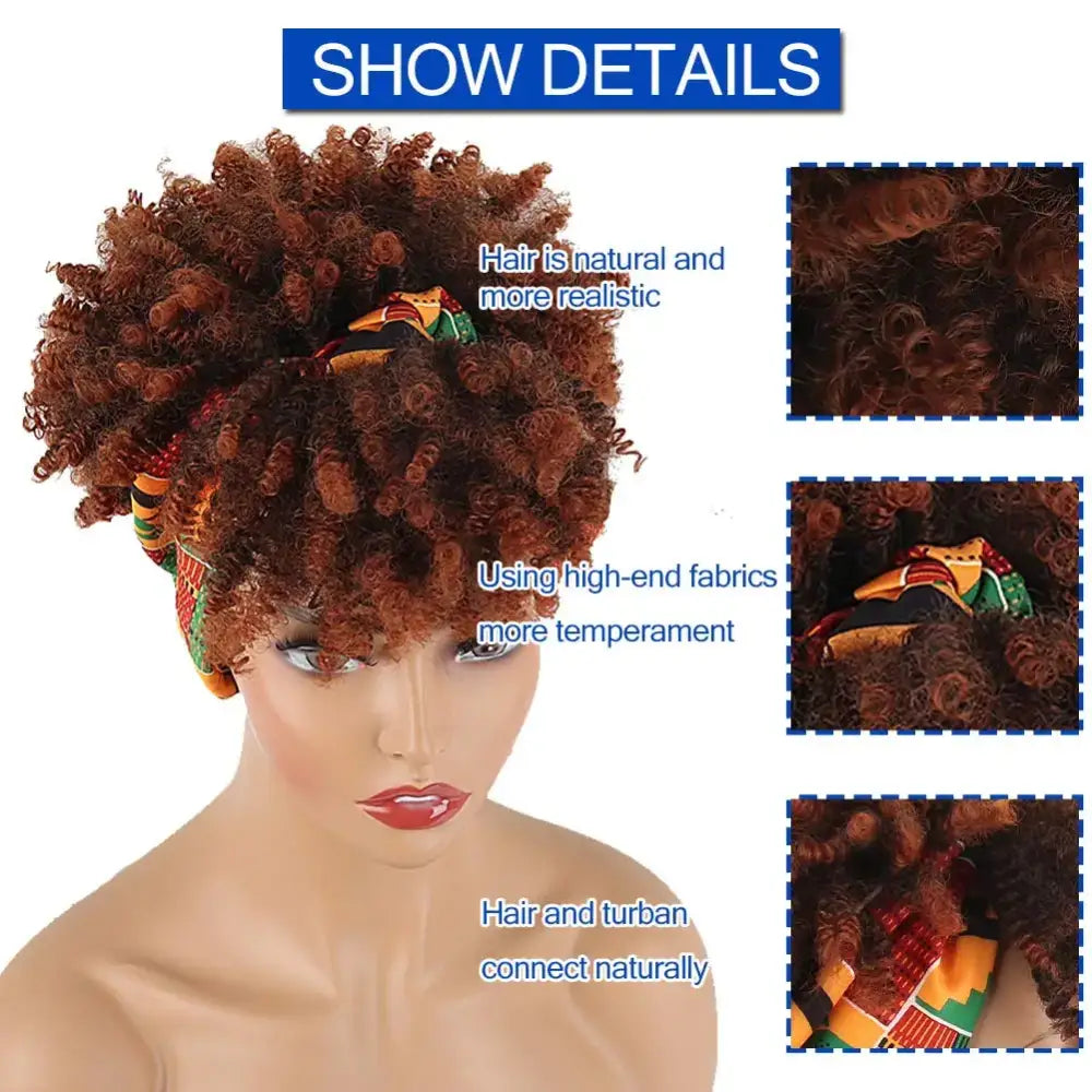 Explore New Headband Curly Wigs and Beauty Essentials Today - HY-1007-T350 / 1pc / 8inches