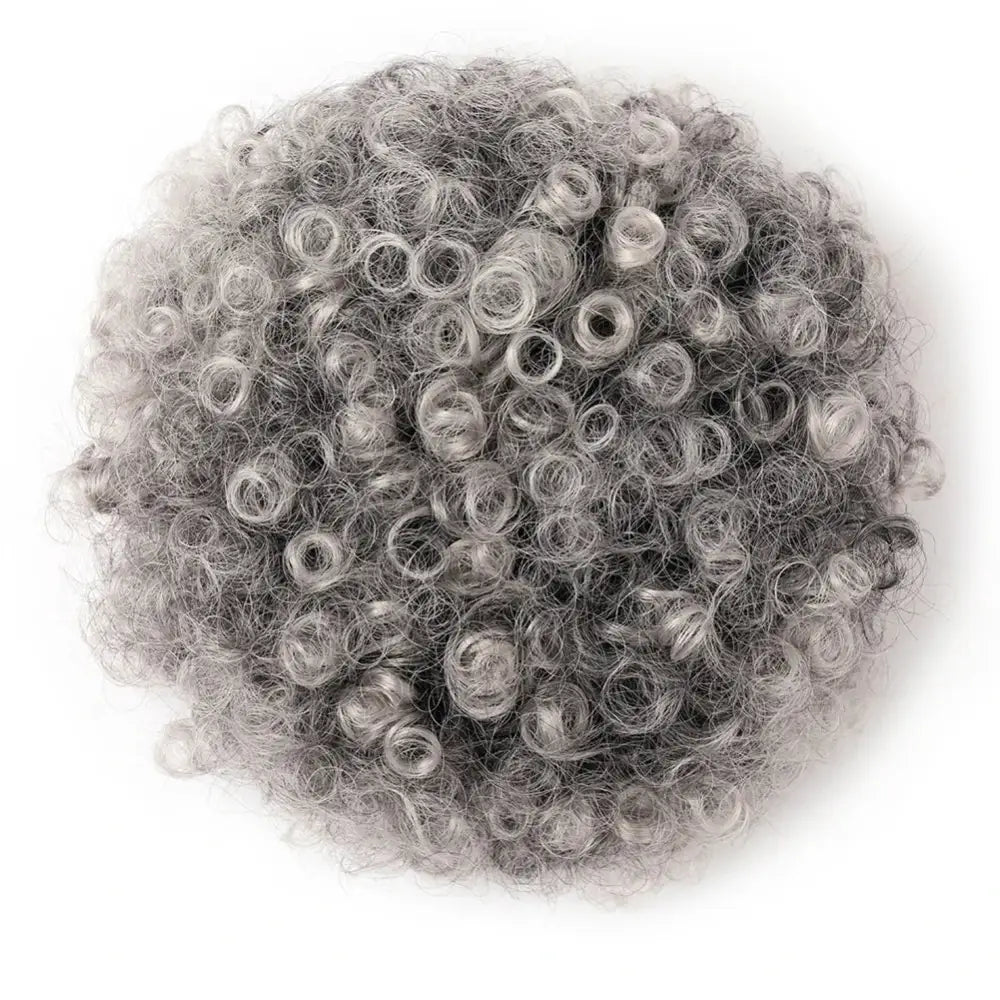 Explore Our Afro Puff Drawstring and Hair Care Essentials Collection - #1B/Silver Grey / 6inches