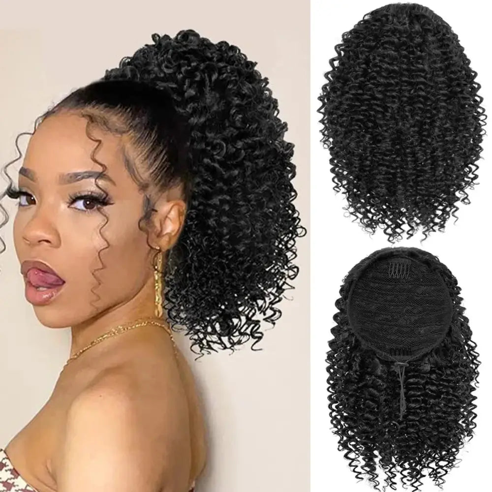 Explore Our Curly Afro Drawstring and Hair Accessories Collection - Q14-1B