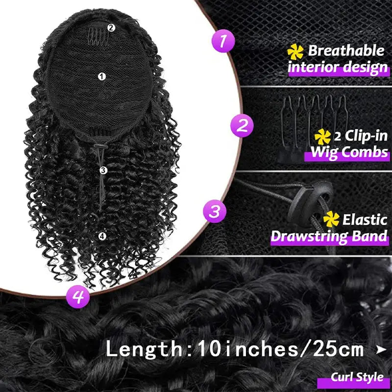 Explore Our Curly Afro Drawstring and Hair Accessories Collection