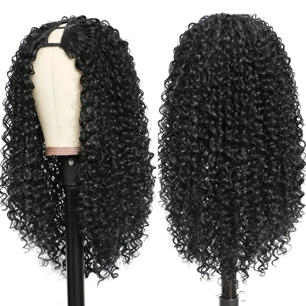 Explore Our Diverse Collection of Long Black Curly Wigs and More - V part wig / 24inches