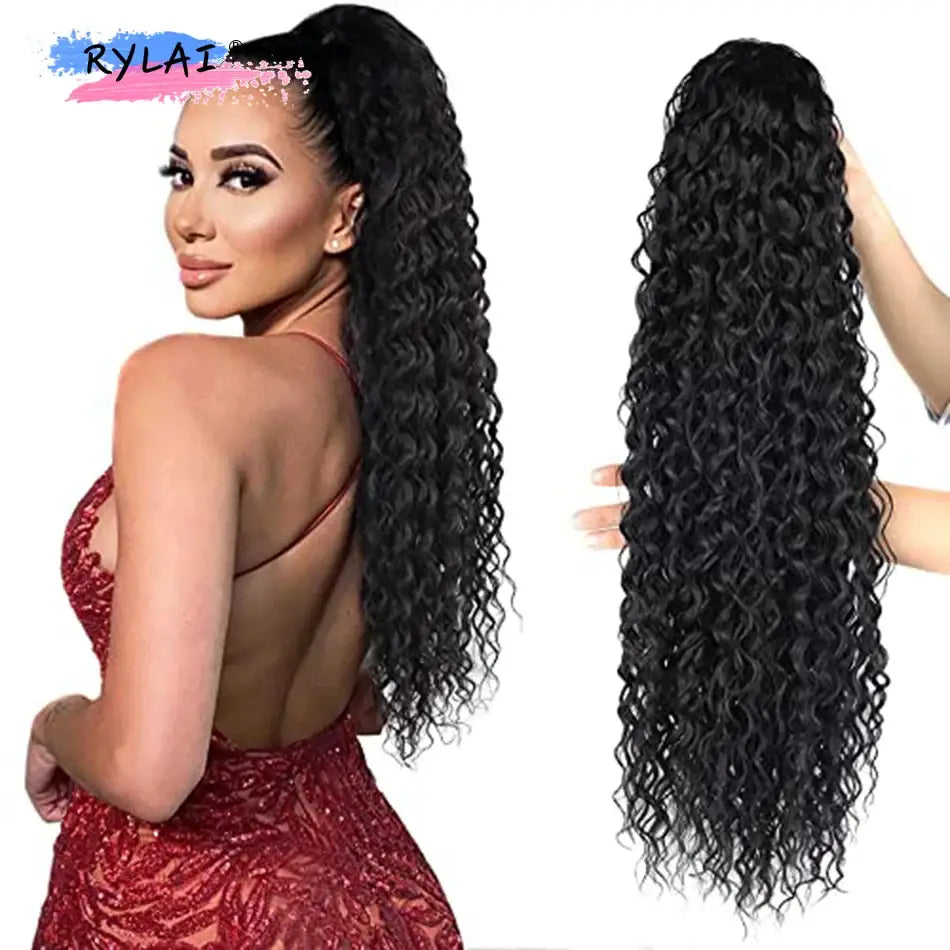 Explore Our Trendy Synthetic Ponytail Extensions for Effortless Style - CW 1B / 30inches 80cm 170g