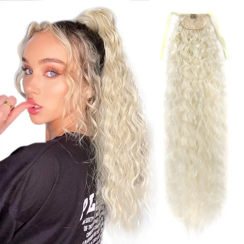 Explore Our Trendy Synthetic Ponytail Extensions for Effortless Style - Corn Wave 613 / 28inches 75cm 160g