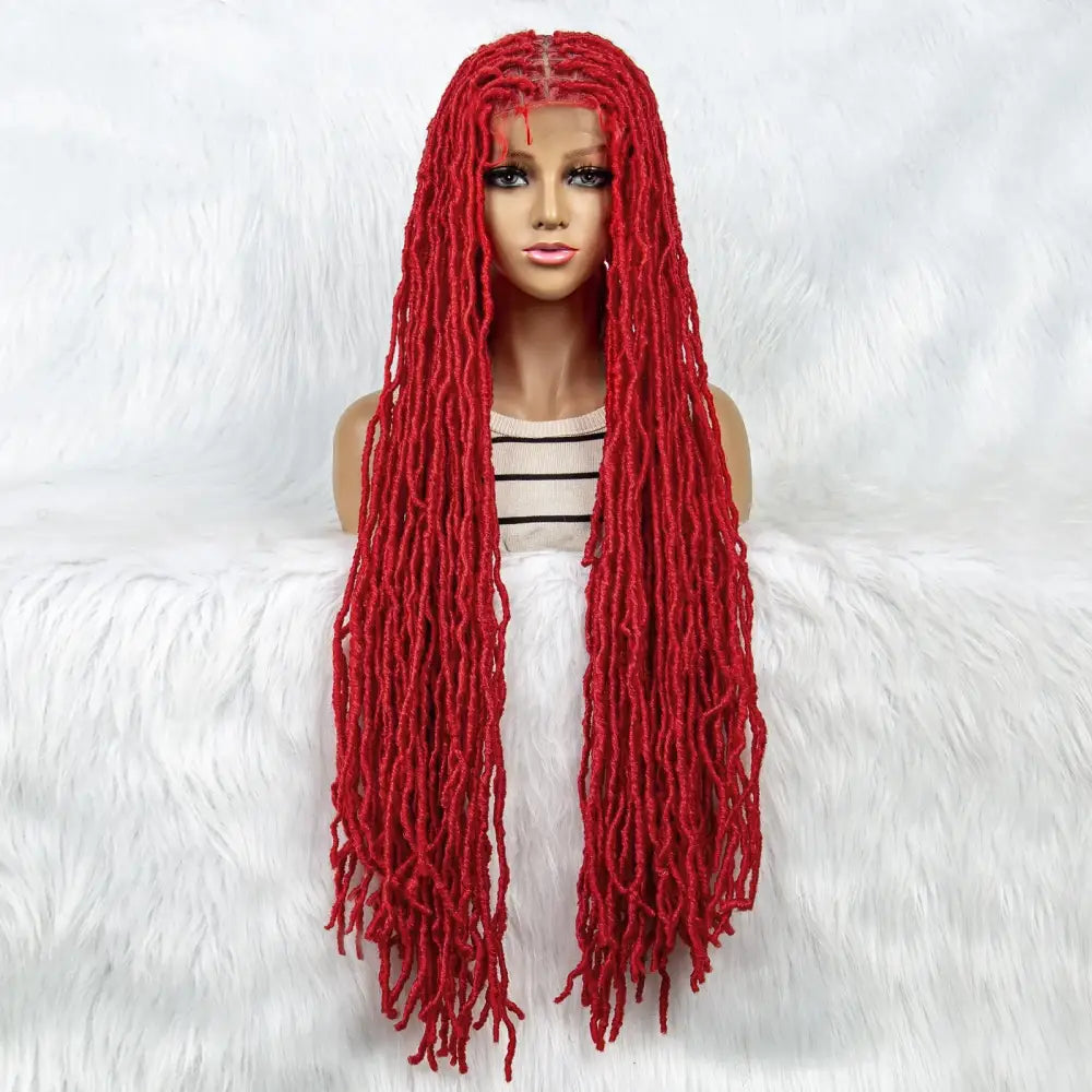 Explore Quality Box Braided Wigs and Lace Wigs for Natural Beauty - Red / 36inches