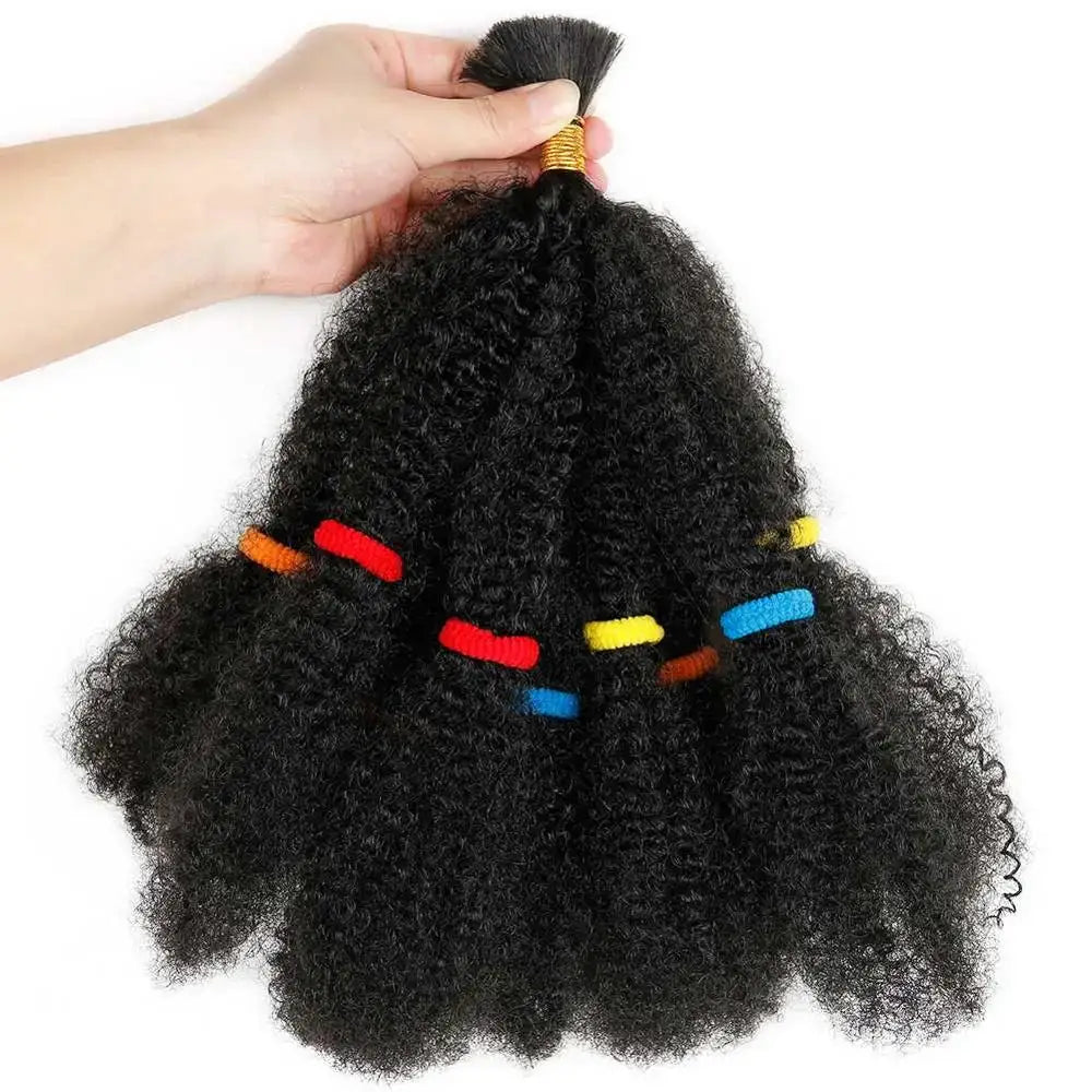 Explore Queen Afro’s Collection of Kinky Curly and Synthetic Products - Natural Black / 12INCHES / 9Pcs/Lot