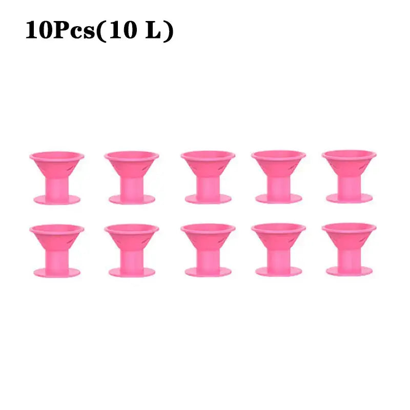 Explore Queen Afro’s Hair Rollers and Heatless Hair Care Essentials - 10pcs pink(10 Large)