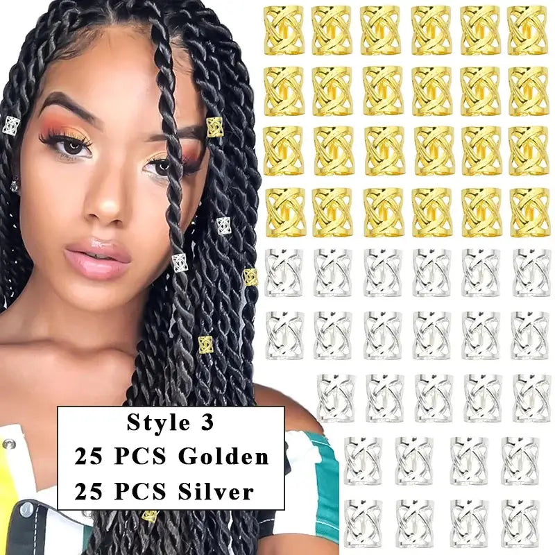 Explore Queen Afro’s Metal Hair Cuffs and Professional Hair Care Products - 25G 25 S Style 3