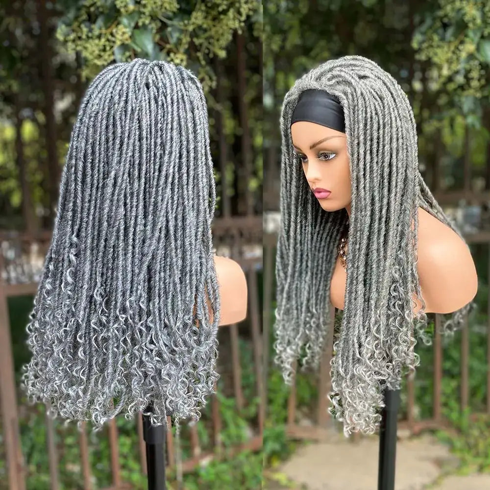 Explore Queen Afro’s Ombre Headband Dreadlock Collection Today - Grey