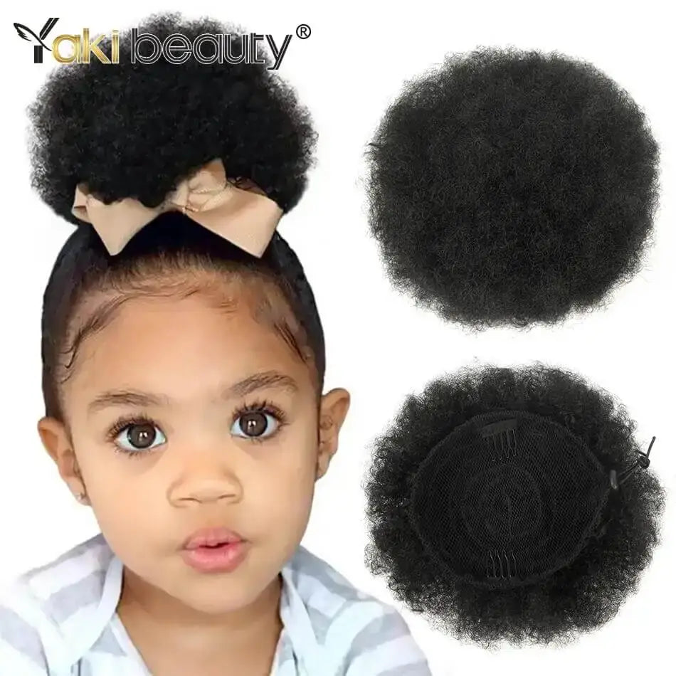 Explore Queen Afro’s Puff Curly Extensions for Stunning Looks - 6inch 1B / Medium / 1pc