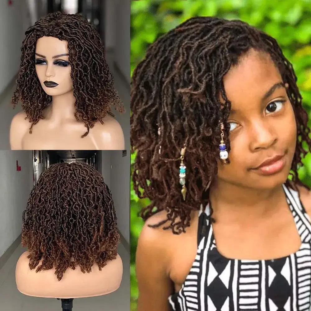 Explore Queen Afro’s Short Braided Dreadlock Wigs and Accessories - 1B-30