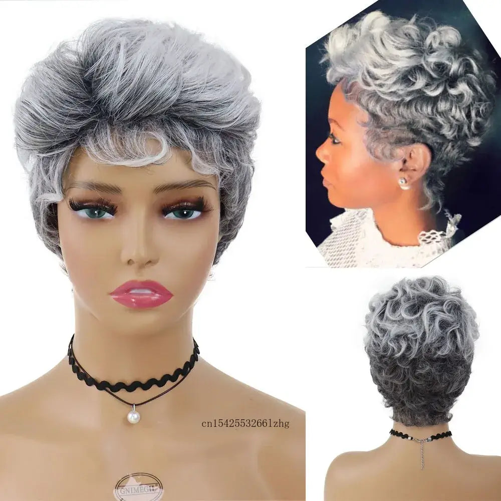 Explore Stylish Short Afro Wigs and Beauty Essentials at All Products - Ombre Grey