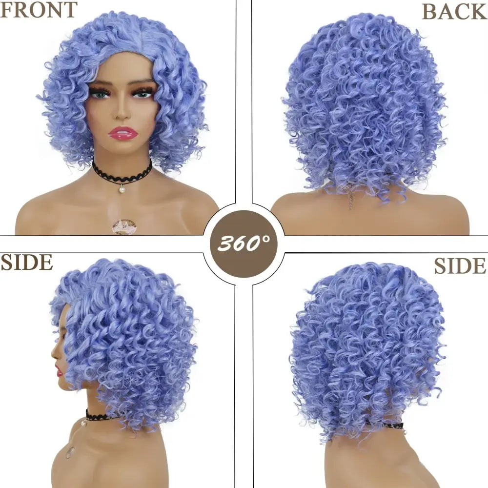 Explore Trendy Afro Curly Cosplay Wigs in Our New Arrivals Collection - #5 / 12INCHES / 1pc