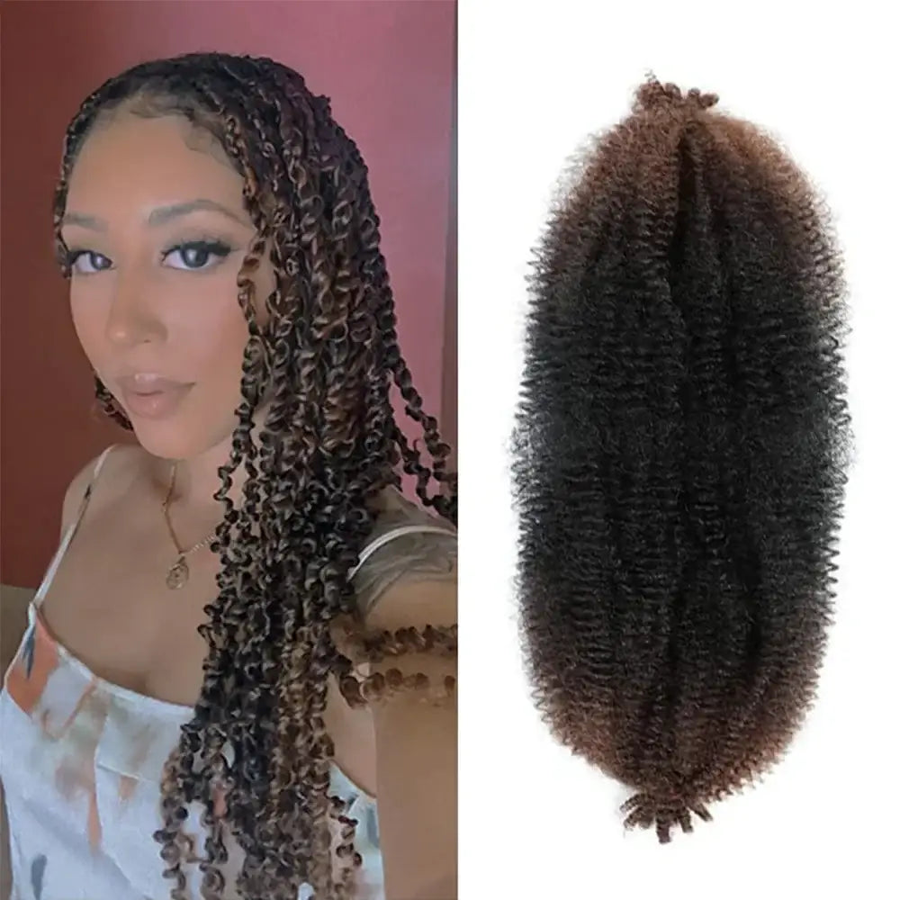 Explore Trendy Wigs: Pre Separated Springy Afros for a Fresh Look - T1B/30 / 18inches / 3Pcs/Lot