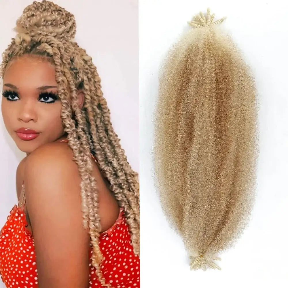 Explore Trendy Wigs: Pre Separated Springy Afros for a Fresh Look - 27/613# / 18inches / 1Pcs/Lot