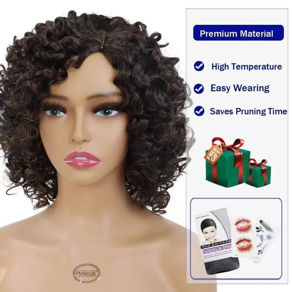 Explore Trendy Wigs: Short Brown Curly and Brown Curly Afro Styles