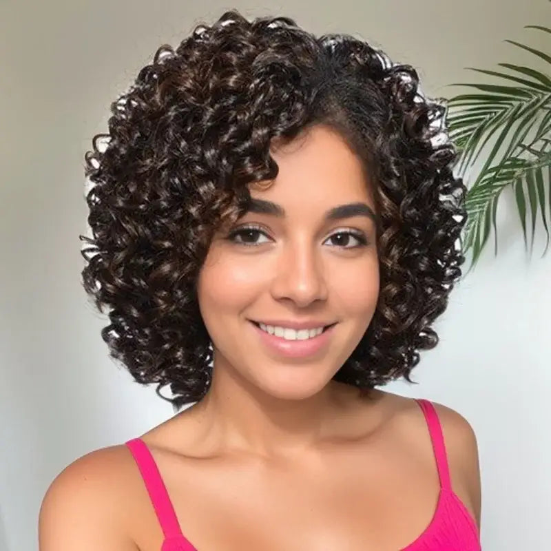 Explore Trendy Wigs: Short Brown Curly and Brown Curly Afro Styles