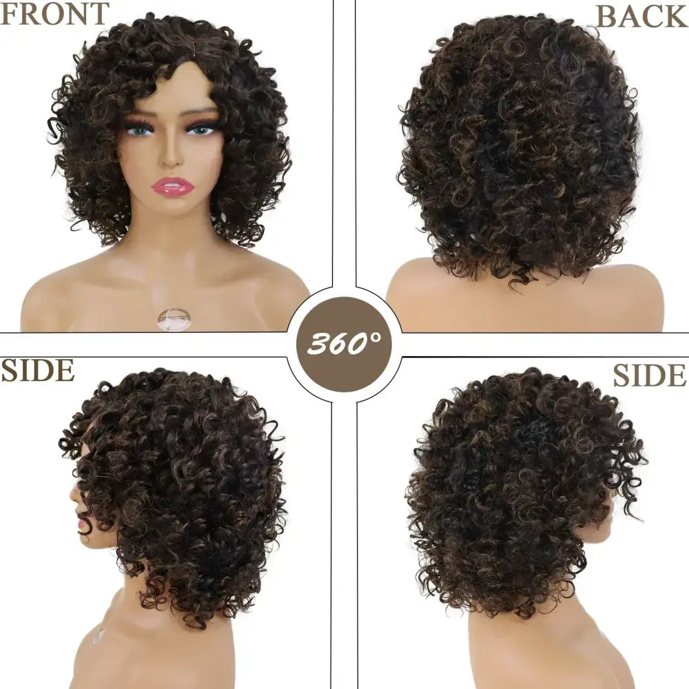 Explore Trendy Wigs: Short Brown Curly and Brown Curly Afro Styles