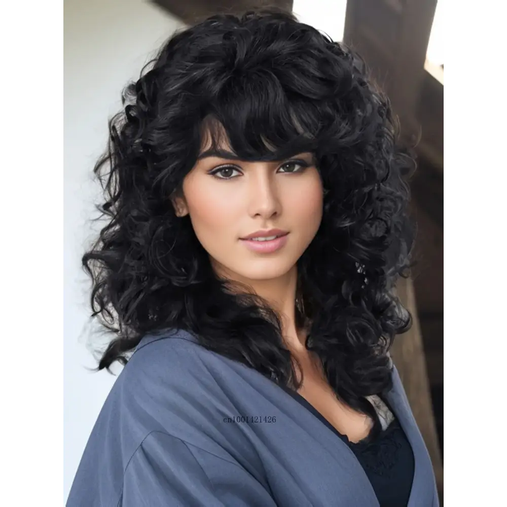 Explore Trendy Wigs: Short Brown Curly and Brown Curly Afro Styles - Jet Black