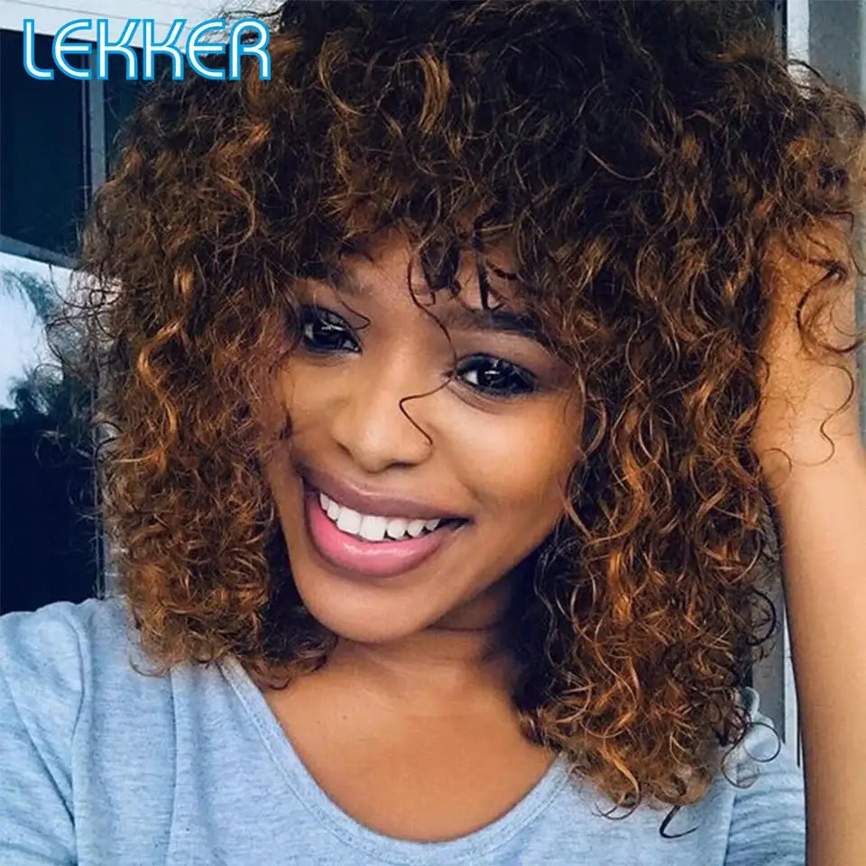 Explore Unique Beauty and Accessories for Your Pixie Afro Style - Highlight Brown / CHINA / 14inches