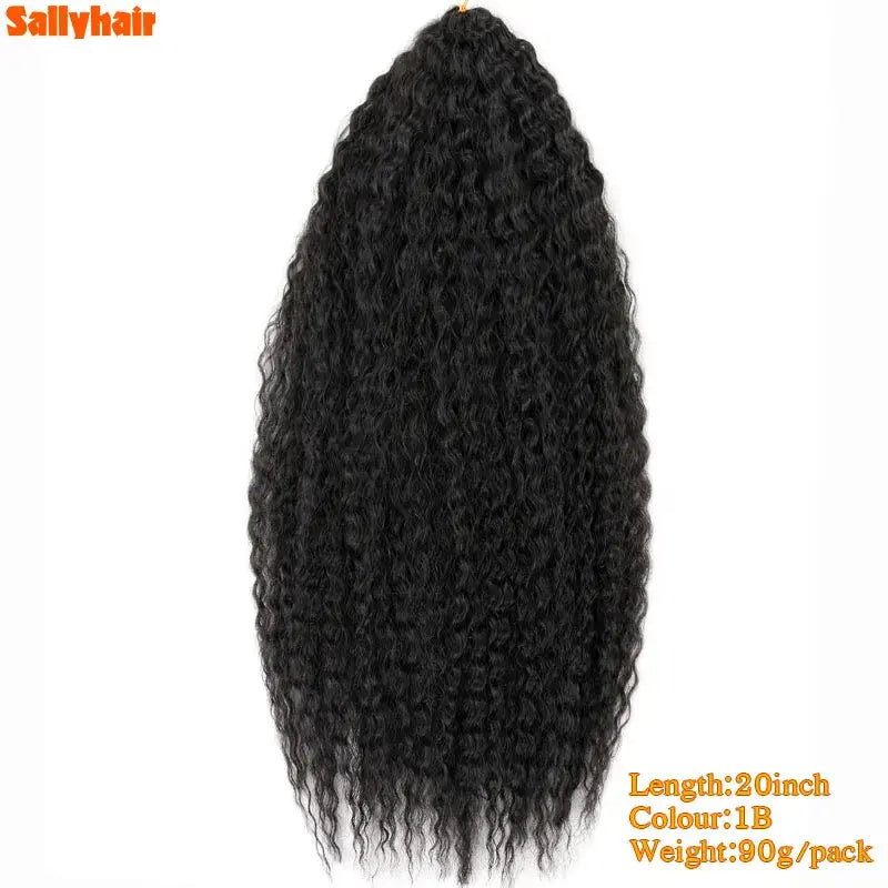 Express Your Style with Queen Afro’s Braiding Hair and Accessories - #1B / 20inches / 3Pcs/Lot