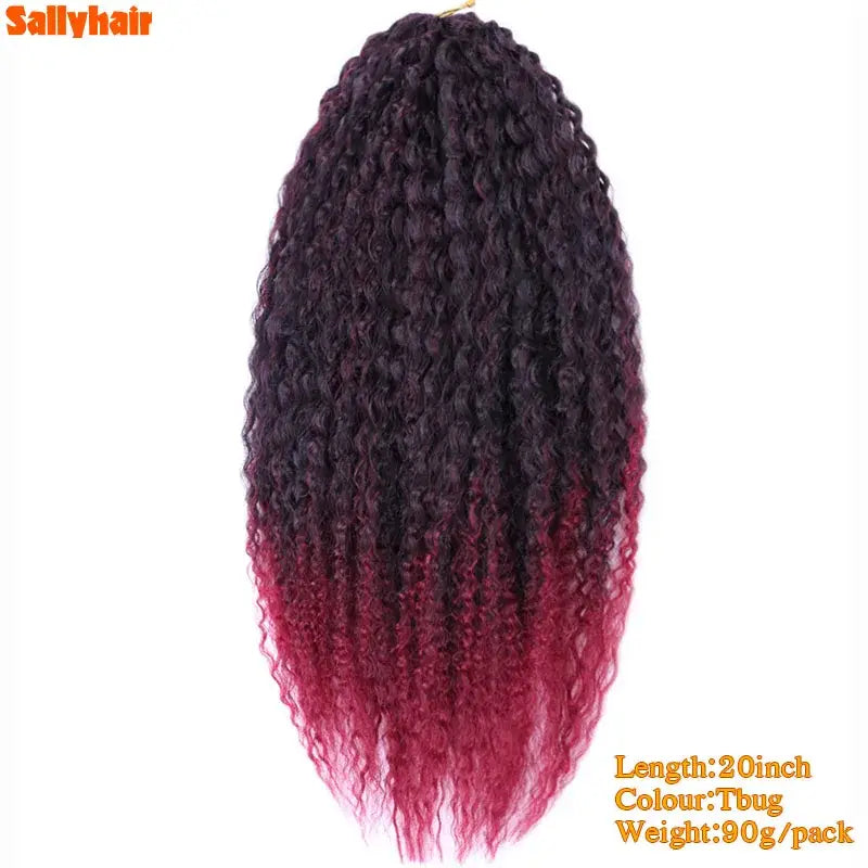 Express Your Style with Queen Afro’s Braiding Hair and Accessories - T1B/Burgundy / 20inches / 1Pcs/Lot