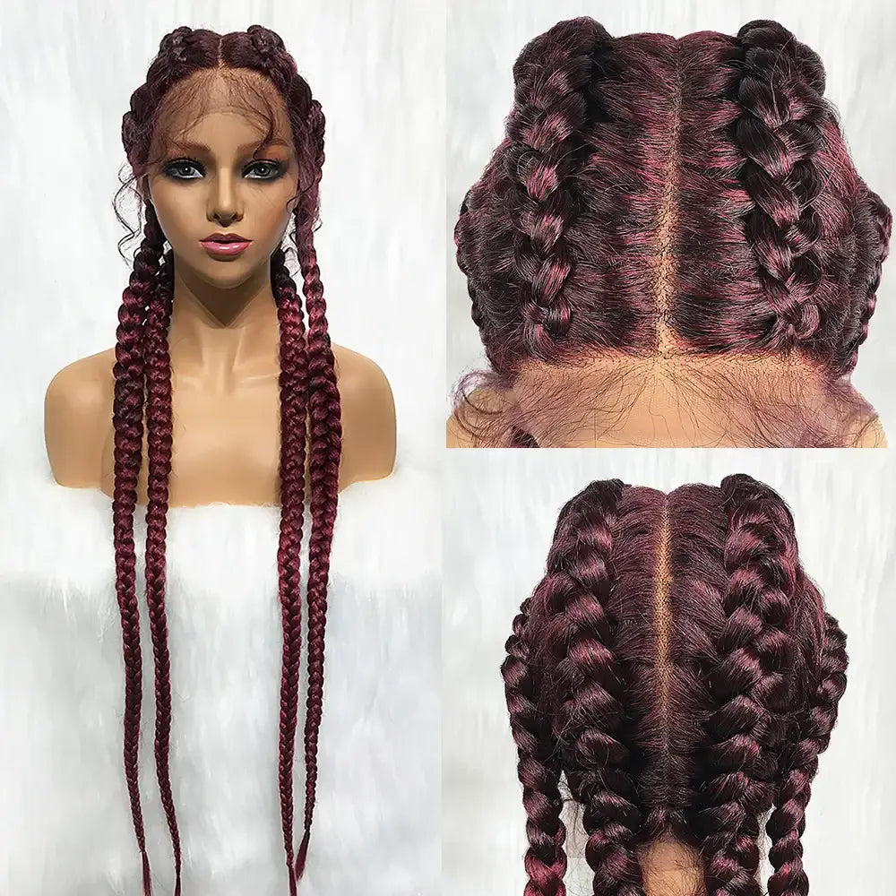 Exquisite Synthetic Braided Wigs to Transform Your Look with Confidence - 1B99J / 1 pc 37 inches