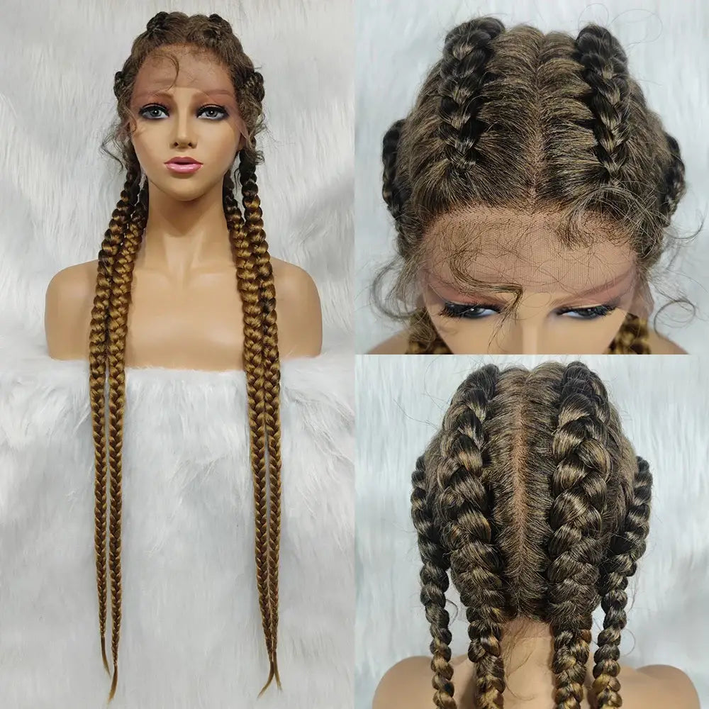 Exquisite Synthetic Braided Wigs to Transform Your Look with Confidence - 1B30 / 1 pc 37 inches