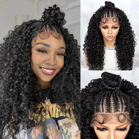 Fabulous Braided Synthetic Lace Wigs for a Stunning New Look - 1B