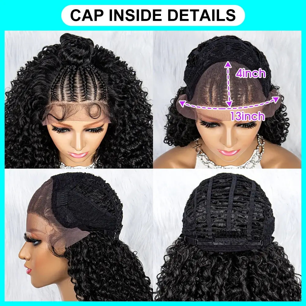 Fabulous Braided Synthetic Lace Wigs for a Stunning New Look - 1B