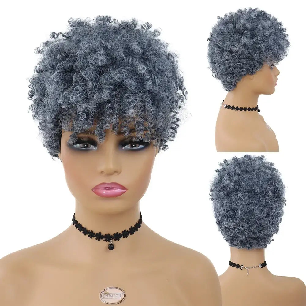 Flapper Grey Synthetic Wigs for Effortless Style and Care - Grey