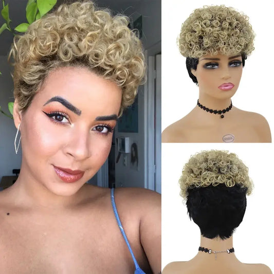 Flapper Grey Synthetic Wigs for Effortless Style and Care - Black and Blonde