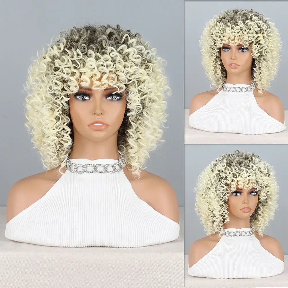 Fresh Short Curly Synthetic Wigs at Queen Afro New Arrivals - #613 / 14inches