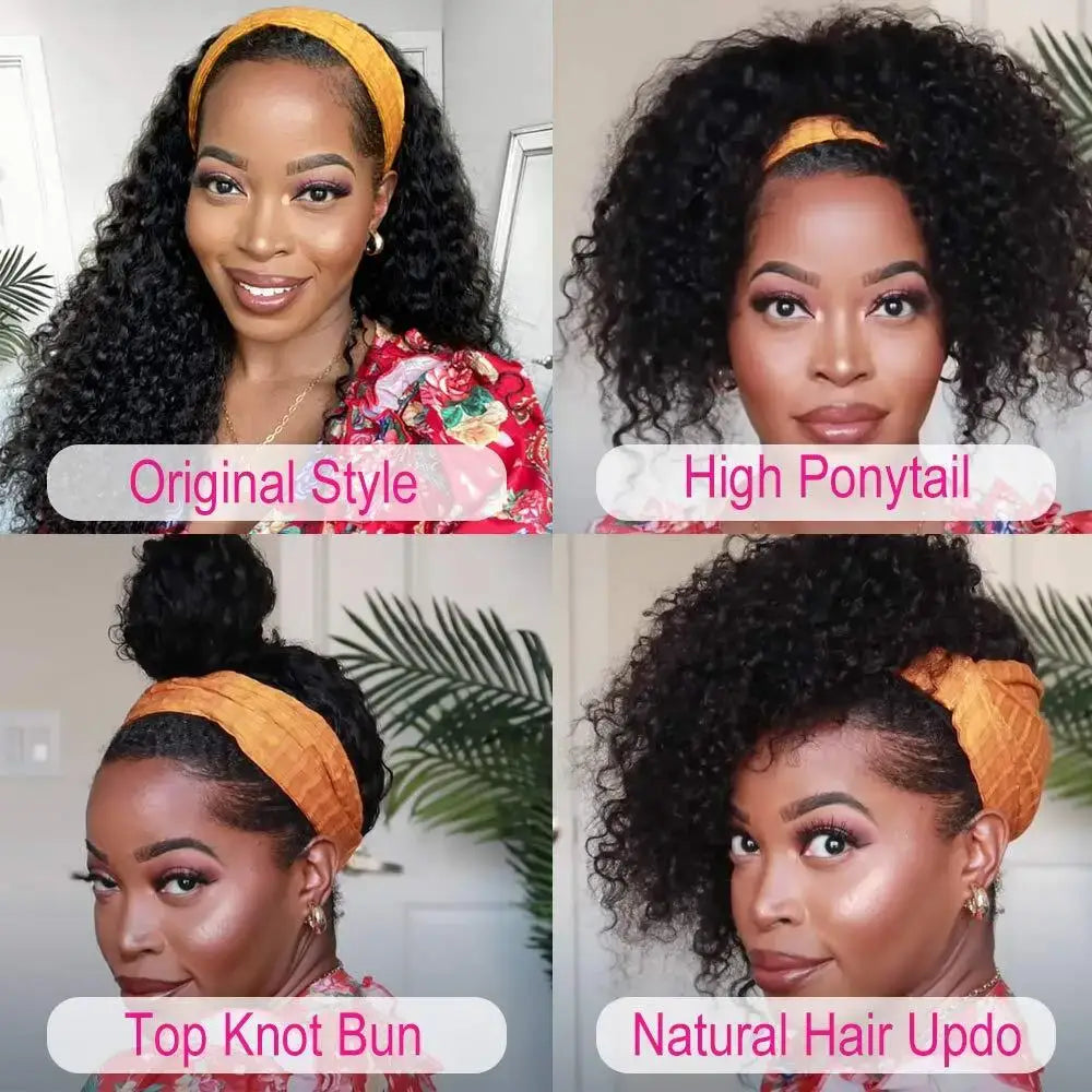 Fresh Styles: Embrace Convenience with Our Curly Headband Wig