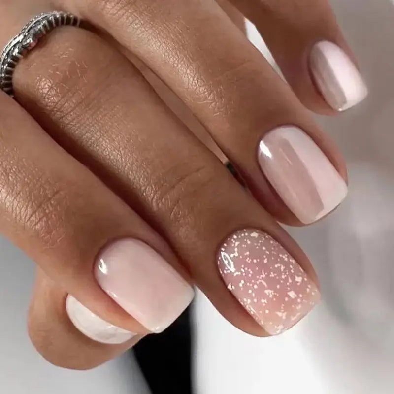 Glitter Pearl Nail Set for Enhanced Beauty and Individuality - QHW518