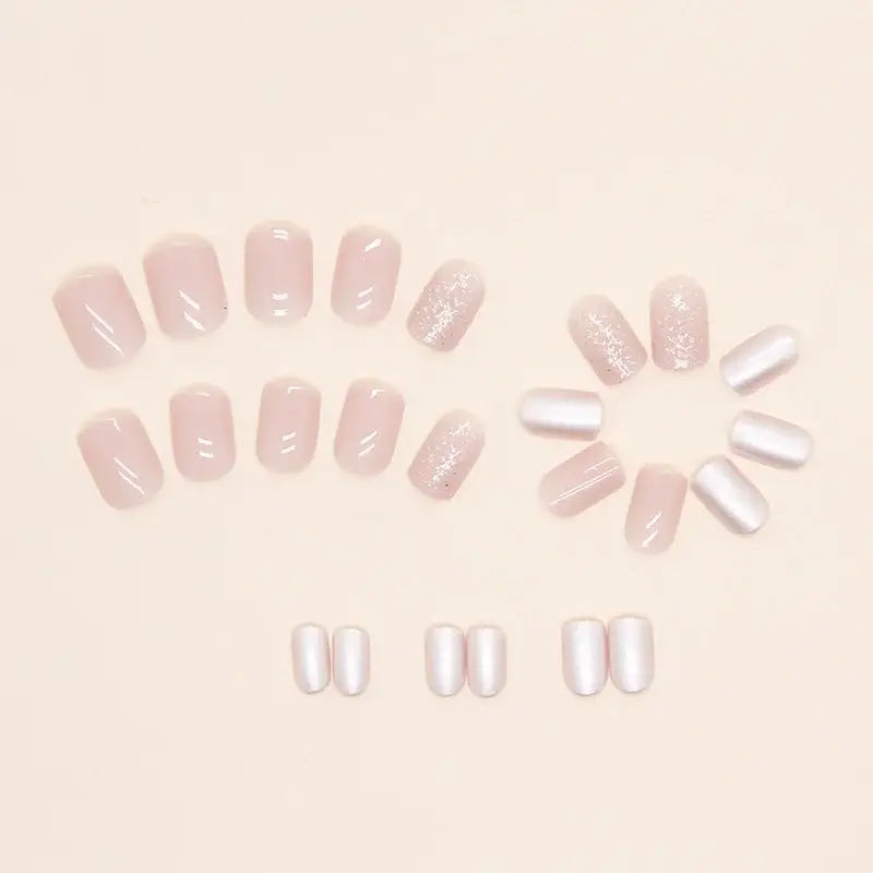 Glitter Pearl Nail Set for Enhanced Beauty and Individuality - QHW518